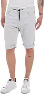 Spodenki damskie - Replay Męskie szorty jeansowe DJOVIC, 802 Chalk Grey, 30, 802 Chalk Grey, 30W - miniaturka - grafika 1