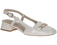 Czółenka - Czółenka damskie letnie beżowe niski obcas bez pięty Caprice 29501-37,5 - miniaturka - grafika 1