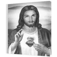 Ikony i obrazy sakralne - Obraz religijny na płótnie Serce Jezusa - miniaturka - grafika 1