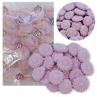 Dodatki do ciast w proszku - Posypka na tort bezy beziki fioletowe cukrowe dekoracje ozdoby 50g 20szt - miniaturka - grafika 1