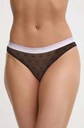 Majtki damskie - Emporio Armani Underwear figi kolor czarny z koronki 162525 4R205 - miniaturka - grafika 1