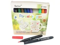 Flamastry do malowania po porcelanie 12 kolorów