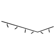 Lampy sufitowe - QAZQA Nowoczesny system oświetlenia szynowego Slimline Uzzy z 6 czarnymi reflektorami jednofazowymi - miniaturka - grafika 1