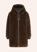 Płaszcze damskie - Lilienfels Płaszcz Ze Sztucznego Futra braun - miniaturka - grafika 1