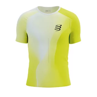 Bielizna sportowa męska - COMPRESSPORT Koszulka biegowa PERFORMANCE SS T-SHIRT safe yellow - grafika 1