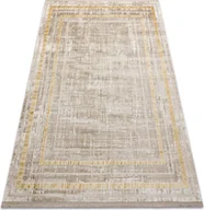 Dywany - Dywan DUKE 51523 beż / złoty - Ramka, strukturalny, bardzo miękki, frędzle beżowy 160x220 cm - miniaturka - grafika 1