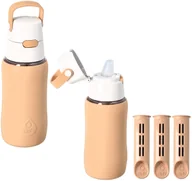 Butelki filtrujące - Butelka Filtrująca Dafi SOLID 0,5L CAPPUCCINO SiliconeFit z 4 filtrami - miniaturka - grafika 1
