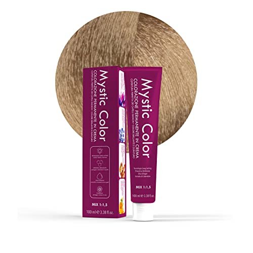 Mystic Color - Super jasny blond kolor 9 - Farba do włosów - Profesjonalna długotrwała farba kremowa - Z hydrolizowaną keratyną, olejkiem arganowym i nagietkiem - 100 ml