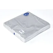 Folia, papier śniadaniowy, serwetki - Serwetki AHA 33x33 (20 sztuk) srebrne - miniaturka - grafika 1