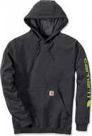 Bluzy męskie - Carhartt Bluza Carhartt Midweight Signature Logo Carbon - miniaturka - grafika 1