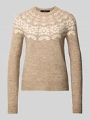 Swetry damskie - Sweter z dzianiny o kroju regular fit z dodatkiem wełny model ‘SIMONE’ - miniaturka - grafika 1