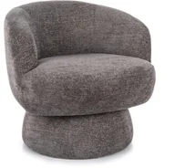 Fotele - King Home Fotel obrotowy wypoczynkowy COSMIC RAVEN szary - miniaturka - grafika 1