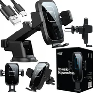 Uchwyty samochodowe do telefonów - UCHWYT SAMOCHODOWY NA TELEFON ŁADOWARKA INDUKCYJNA - miniaturka - grafika 1