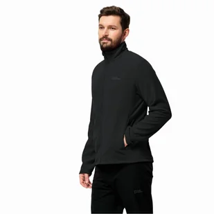 Męska bluza polarowa Jack Wolfskin TAUNUS FZ M black - S - Bluzy męskie - miniaturka - grafika 1