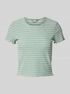 Koszulki i topy damskie - T-shirt o kroju slim fit z dodatkiem wiskozy model ‘EMMA’ - miniaturka - grafika 1