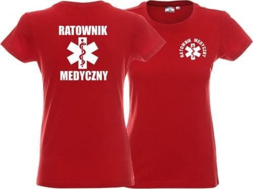 Promostars LPP - Koszulka damska RATOWNIK MEDYCZNY czerwona