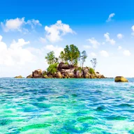 Fototapety - Fototapeta Widok na morze niebieskim,zielonymIbeżowym - 360 x 270 cm - SANDERS & SANDERS - miniaturka - grafika 1