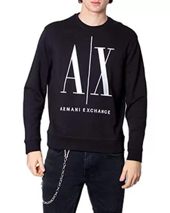 Armani Exchange Bluza męska Icon Sweat, czarny, XXL - Bluzy męskie - miniaturka - grafika 1