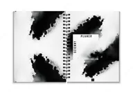 Planery - JUFIMI Planer dzienny niedatowany planer celów na dzień terminarz dziennik SHADOW okładka twarda - miniaturka - grafika 1