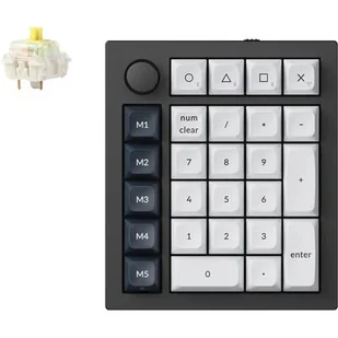 KEYCHRON Q0 Max Wireless Number Pad Switch Gateron Jupiter Banana Czarno-biały - Klawiatury - miniaturka - grafika 1