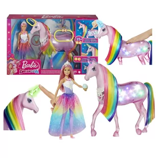 Lalka Mattel GWM78 Barbie Jednorożec Magia Świateł - Lalki dla dziewczynek - miniaturka - grafika 1