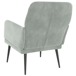 Lumarko Fotel, jasnoszary, 62x79x79 cm, obity aksamitem - Fotele - miniaturka - grafika 6