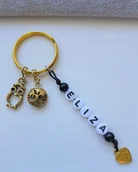 Breloki - Złoty Brelok Breloczek Do Kluczy Sowa Serce Imię - miniaturka - grafika 1