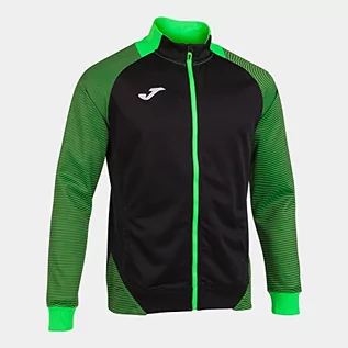Kurtki męskie - Joma Essential II Jacket Black-Fluor Green - grafika 1