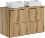 Meble łazienkowe - Zestaw meblowy 100cm z blatem i 2 umywalkami nablatowymi Gaja - miniaturka - grafika 1