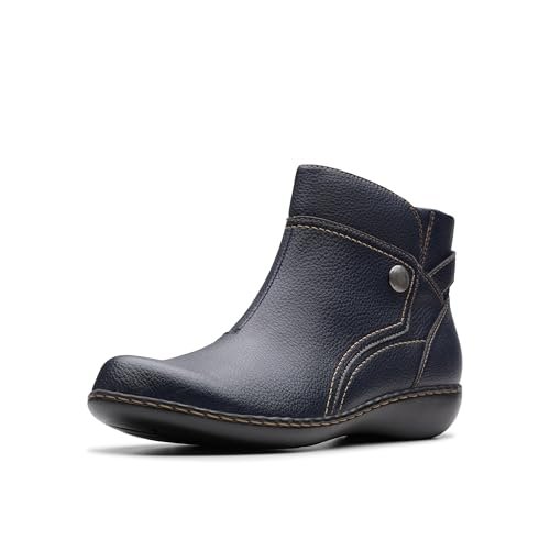 Clarks Damskie botki Ashland Mabel, Granatowy upadek, 38 EU