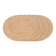Pozostałe akcesoria kuchenne - Podkładka Bombay, plecionka jutowa, naturalna, owalna 35x45 cm 4 szt. - miniaturka - grafika 1