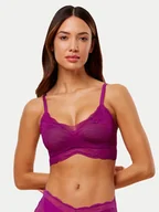 Biustonosze - Triumph Biustonosz bezfiszbinowy Lift Smart P EX 10215939 Fioletowy - miniaturka - grafika 1