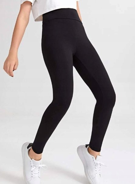 SHEIN LEGGINSY DZIEWCZĘCE CZARNE 158-164 V5J