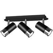 Lampy ścienne - Milagro Lampa sufitowa DANI BLACK/CHROME 3xGU10 MLP6230 - miniaturka - grafika 1