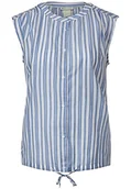 Bluzki damskie - Street One bluzka letnia w paski, Oryginalny niebieski, 44 - miniaturka - grafika 1