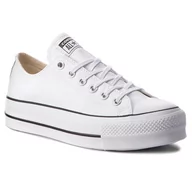 Trampki damskie - Converse Trampki Ctas Lift Clean Ox 561680C White/Black/White - miniaturka - grafika 1