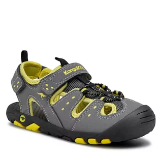 Buty dla chłopców - Sandały KangaRoos - K-Trek 18731 000 2090 Steel Grey/Neon Yellow - grafika 1