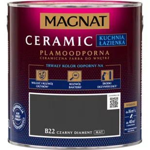Farba ceramiczna MAGNAT KitchenBathroom czarny diament B22 2,5 l - Farby wewnętrzne - miniaturka - grafika 1