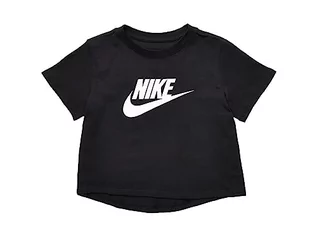 Koszulki dla dziewczynek - Koszulka dziewczęca Nike G NSW Crop Futura, czarny, L - grafika 1