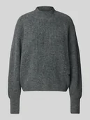 Swetry damskie - Sweter z dzianiny z golfem model ‘IRMA’ - miniaturka - grafika 1