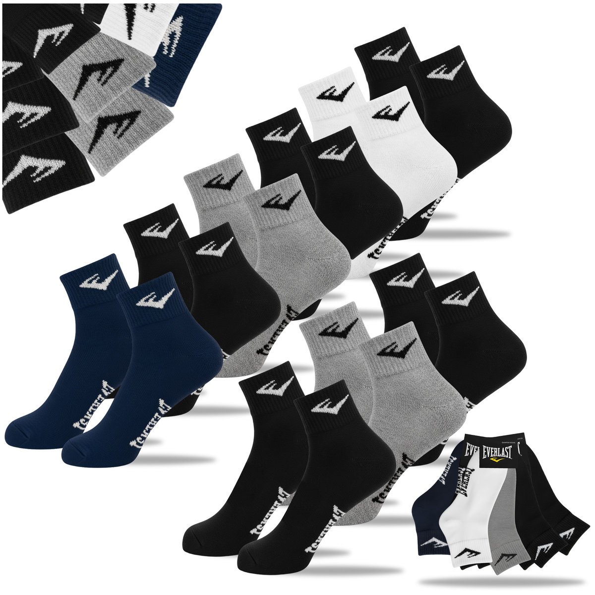 Everlast Skarpety Męskie Zakostki Bawełniane 9 par SKQ003 Rozmiar 39/42
