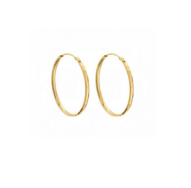 Srebrne kolczyki pozłacane okrągłe diamentowane koła 2 cm