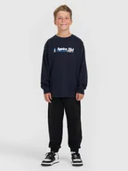 Spodnie i spodenki dla chłopców - 4F Spodnie dresowe joggery chłopięce - czarne 134 (8-9 lat) - miniaturka - grafika 1