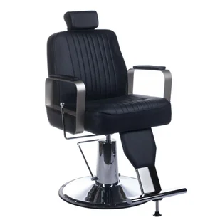 Fotel barberski HOMER BH-31237 Czarny - Fotele fryzjerskie - miniaturka - grafika 1