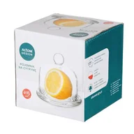 Pojemniki kuchenne - Pojemnik szklany na cytrynkę z przykryciem 10 x 10 cm - miniaturka - grafika 1