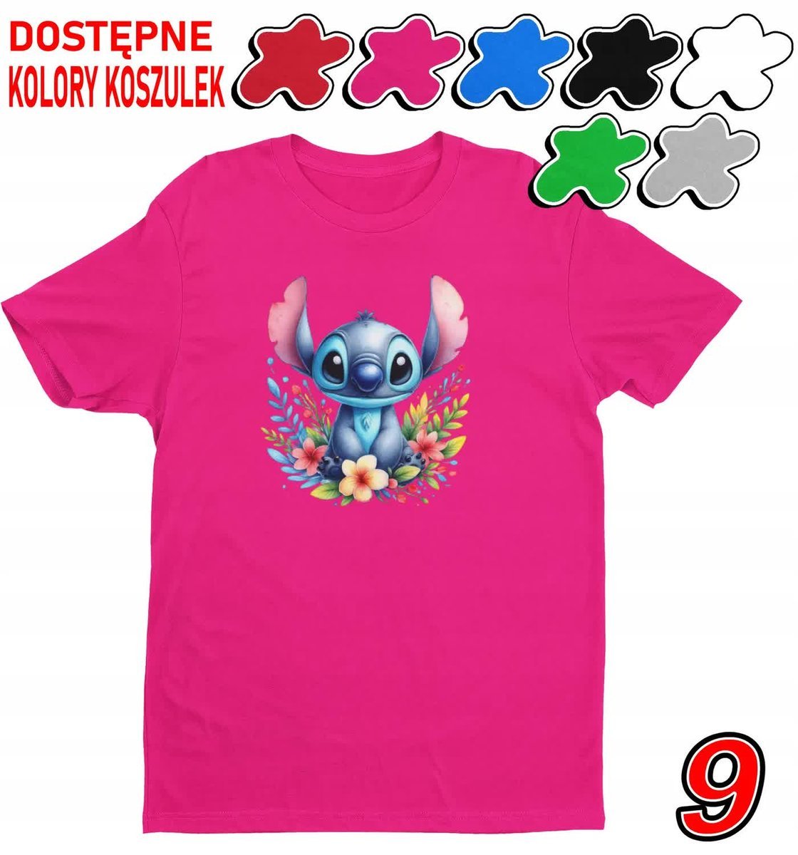 Koszulka Dziecięca Z Nadrukiem Dla Fana Stich Angel Słodziak -L 146-152