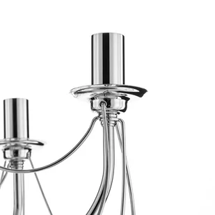 Nowoczesny żyrandol Retro, lśniący srebrny kolor - Lampy sufitowe - miniaturka - grafika 3