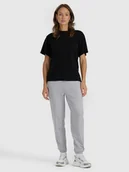 Spodnie damskie - Spodnie dresowe joggery damskie 4F 4FRAW25TTROF1613-26M Szary L - miniaturka - grafika 1