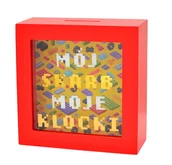 Skarbonki - Skarbonka z szybką kwadratowa skarbbox na prezent chla chłopca KLOCKI - miniaturka - grafika 1