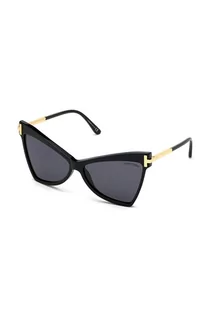 Okulary przeciwsłoneczne - Tom Ford okulary przeciwsłoneczne damskie kolor czarny - grafika 1